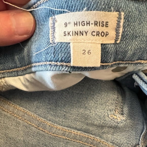 Madewell raw hem skinny crop jeans button fly high rise - Picture 7 of 9